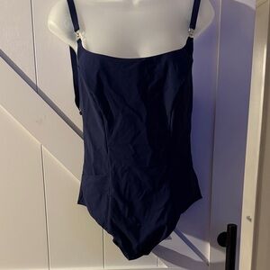 Elegant Navy Women's One Piece Swimsuit
